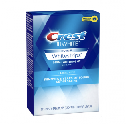 Отбеливающие полоски CREST 3D WHITE WHITESTRIPS CLASSIC VIVID 10 пакетиков